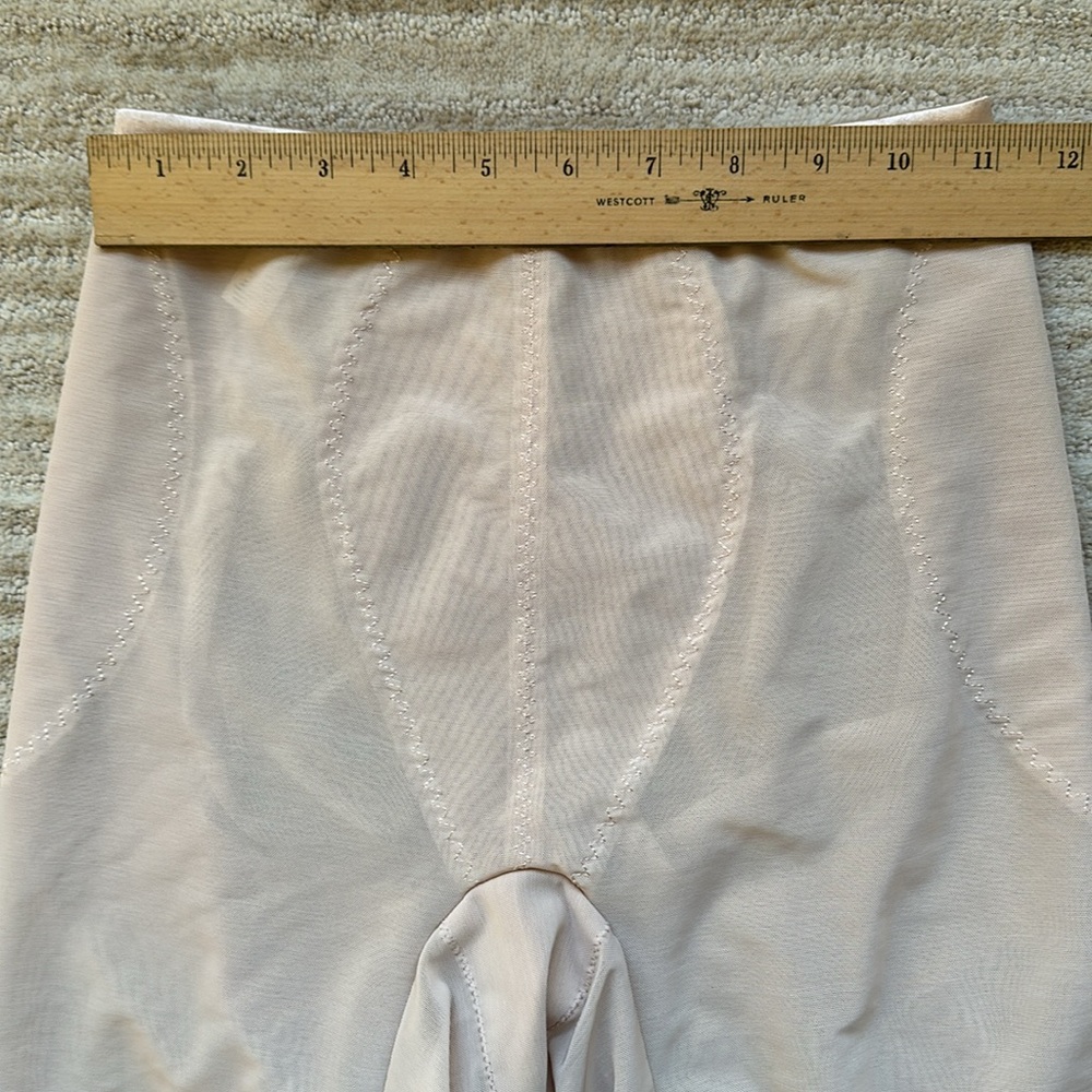 Flexees High Waist Firm Control Shapewear Booty Lifter Thigh Slimmer Nude Medium - Picture 12 of 15